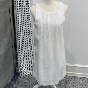 Vineyard Vines White Pintuck Sleeveless Tank